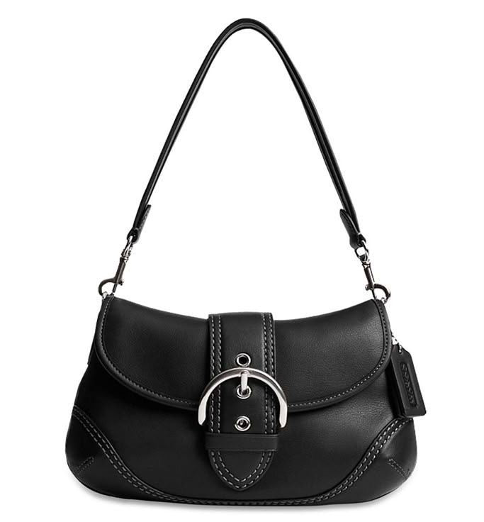 Black Soho Buckle Flap
